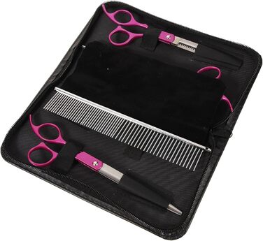 Набір професійних ножиць для грумінгу собак Supvox з гребінцем: для стрижки та догляду за шерстю. Нержавіюча сталь, легко миються.