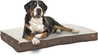 Килимок для собак IB Style Dreams, лежанка для собак, килимок-матрац, місце для сну середніх та великих собак, лежанка для собак, знімний чохол, L (XL 120x78 см), коричневий