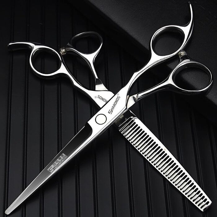 Професійні ножиці для волосся 7 дюймів з нержавіючої сталі 440C (набір для стрижки та проріджування)