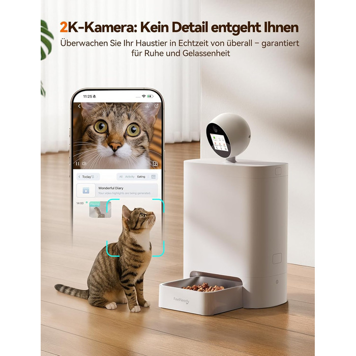 Автоматичний кормушка для котів FEELNEEDY з додатком