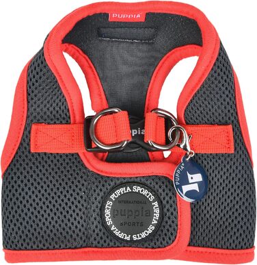 Шлея Puppia Soft Harness II для малих і середніх собак, сіра, S — м'яка, зручна, легка у використанні