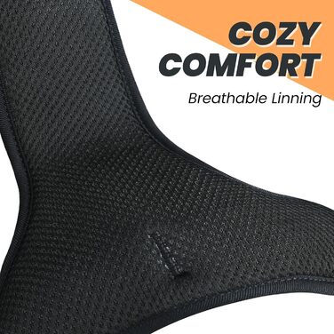 Нашийник для собак VIVAGLORY Easefit, протирвучий, з ручкою, для тренувань та прогулянок, м'який, антирвучий, захист від вислизання, розмір M, (Помаранчевий, XL(76-99см обхват грудної клітки))