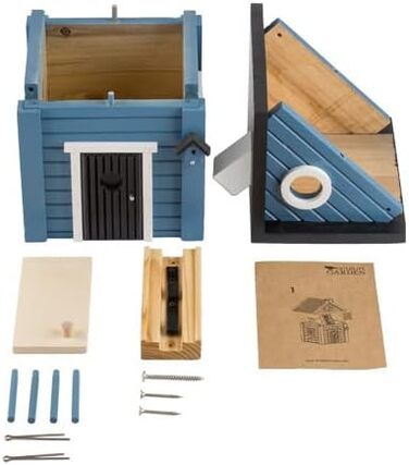 Будиночок для птахів Wildlife Garden WG118 Multiholk Blaues Haus – дерев'яна комбінована годівниця та гніздівля