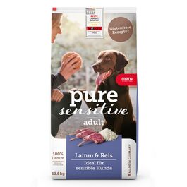 Сухий корм для собак MERA Pure Sensitive з ягнятиною та рисом, 12.5 кг