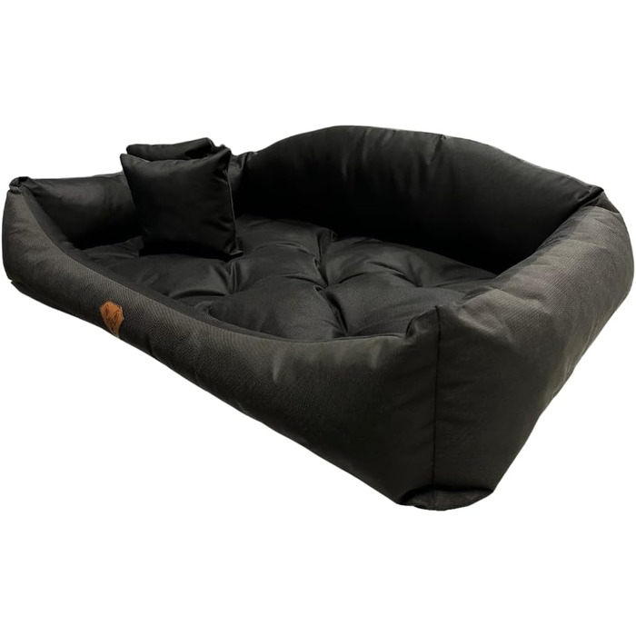 Ортопедичне ліжко для собак Dogs4Life: м'яке, миється, з можливістю персоналізації імені (M, чорний)