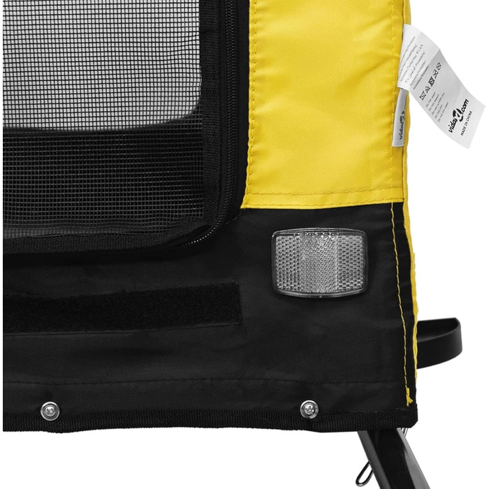 Ферштрайт Причіп для велосипеда, переноска для собак, вантажний причіп, 45 кг, Oxford-Gewebe, 136 x 69 x 73.5 см, жовтий