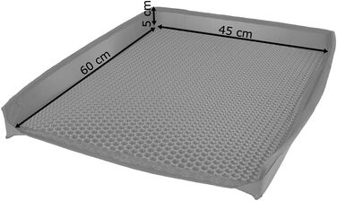 Килимок для котячого туалету Petigi Katzenklo Matte XXL з бортиком (60x46 см), вологостійкий, для котів
