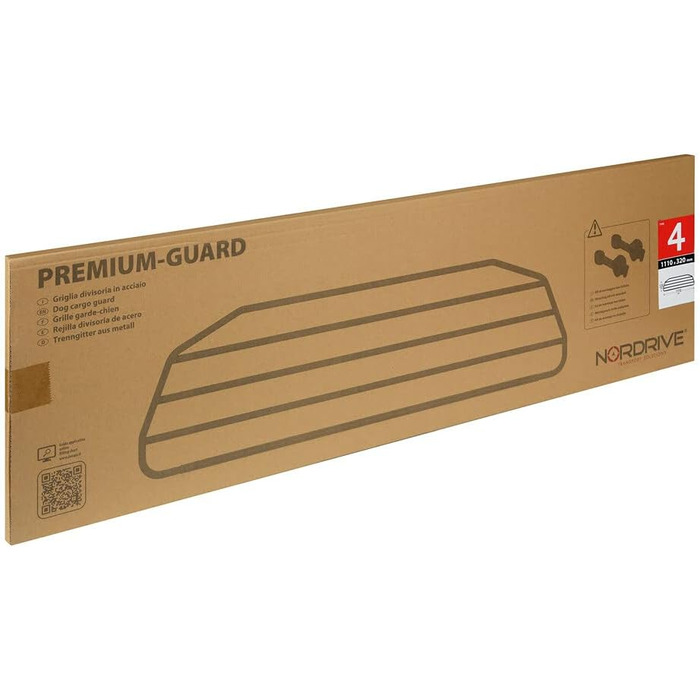 Відбійник NORDRIVE N70054 Premium-Guard для собак та тварин, сталь, 1110x320 мм