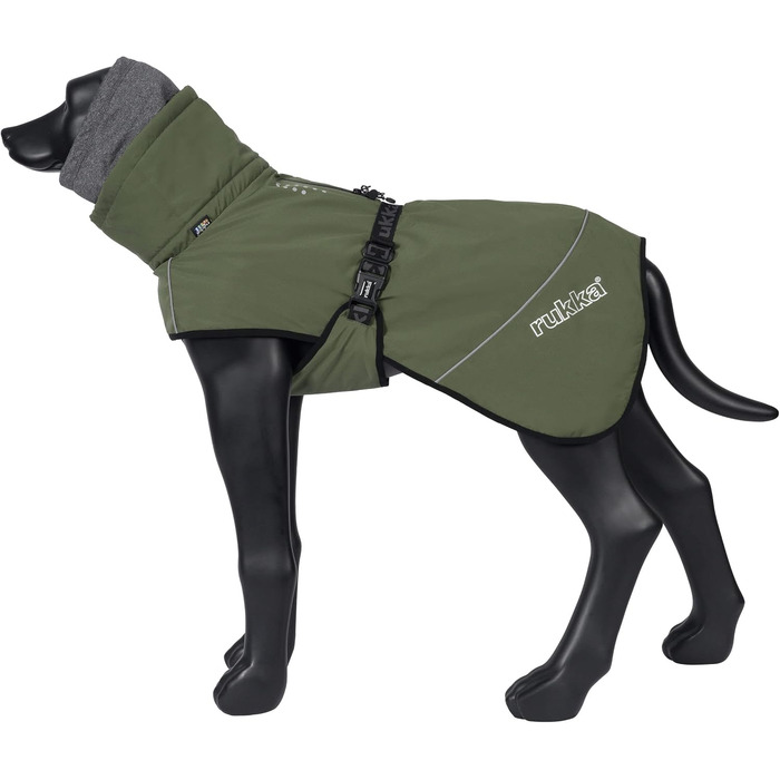 Тепла куртка Rukka Pets Warmup 2.0 для собак, зимова, темно-оливковий, розмір 70