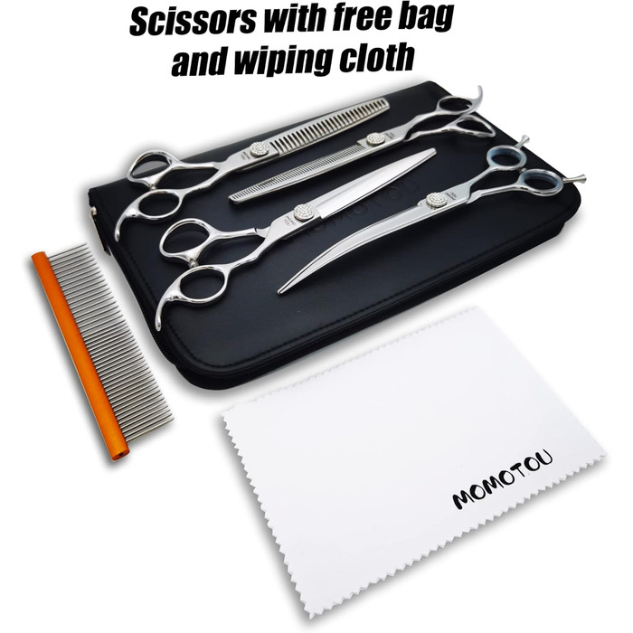 Професійна вигнута ножиця для грумінгу собак і котів, 440C сталь, 20.3 см (8'')