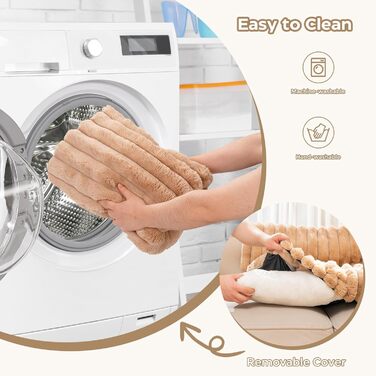 М'який лежак для собак та котів Avont знімний, великий, коричневий