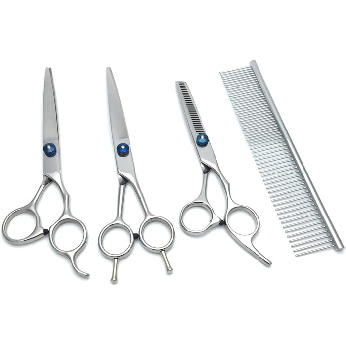 Набір професійних ножиць для грумінгу тварин зі сталі, 7.0 дюймів, для собак та котів