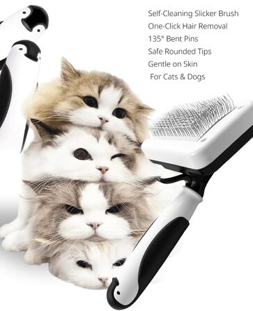 Щітка для собак та котів - самоочисна Slicker, проти випадання шерсті та ковтунів