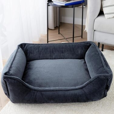 4L Textil IRIS: Ортопедичне собаче ліжко Premium-LINE з Memory Foam (100x80 см, темно-сірий)