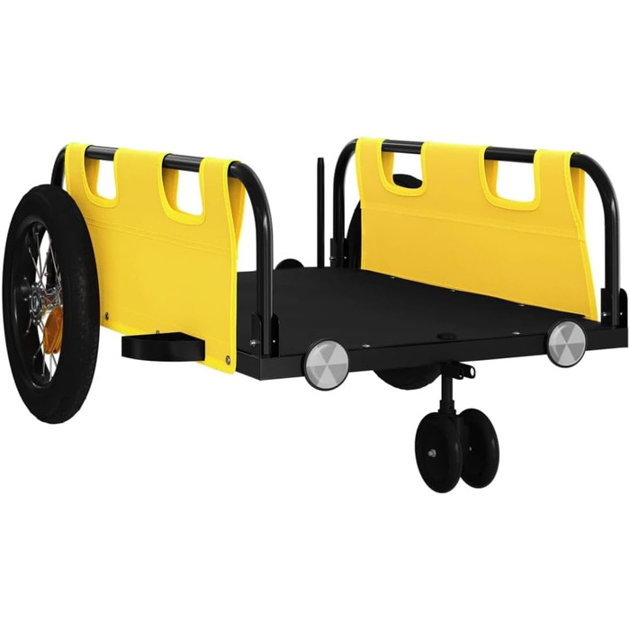 Причіп для велосипеда: вантажний, для собак, жовтий, Oxford, міцний, легко монтується