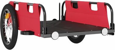 Причіп для велосипеда ARKEM, червоний, оксфордська тканина, з кулачковим з'єднанням, для собак та перевезення вантажів