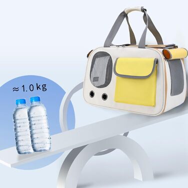 Портативна переноска для тварин - складана сумка для котів та маленьких собак, легка переносна сумка | Міцна переноска для домашніх тварин з вентиляційною сіткою для безпечних подорожей з цуценятами або в дорозі, зелений (жовтий) колір