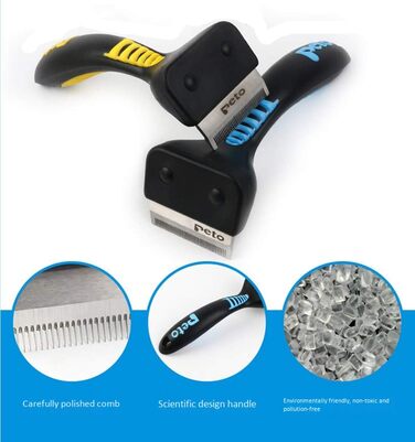 Інструмент для видалення шерсті для собак та котів (для короткої та довгої шерсті), рожевий