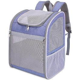 Рюкзак-переноска для собак та котів ALLSOPETS, фіолетовий. З безпечним ременем та світловідбиваючими смугами, для подорожей