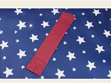 Портативне складане ліжко для собак та котів HONGBI, 2 в 1: будиночок та диван, блакитний колір з білим зірками, розмір 2XL