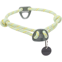 RUFFWEAR Knot-a-Collar – великий нашийник для собак з альпіністського шнура, регульований, міцний, для прогулянок, розмір L (51–66 см), моховий зелений