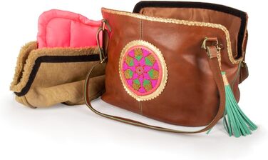 Сумка-переноска для собак Bonita, коричнева, універсальний розмір 45x30x27 см