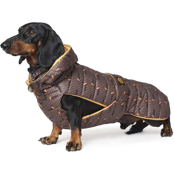 Водонепроникний стьобаний теплий одяг для собак, спеціально для такс (33 см)