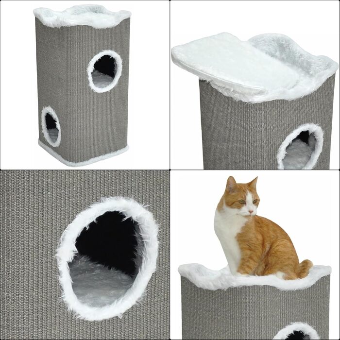 Котячий будиночок Nanook Toni: кігтеточка, будиночок, лежанка для котів, 74 см, міцний та стабільний