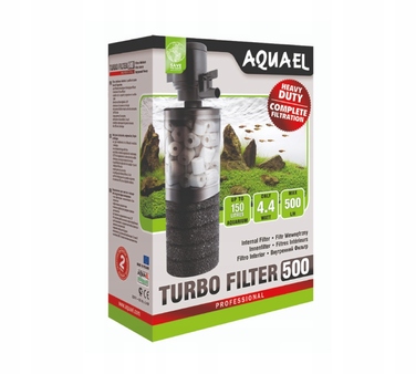 Внутрішній губковий фільтр Aquael Turbo Filter 500 (біологічна та механічна фільтрація)