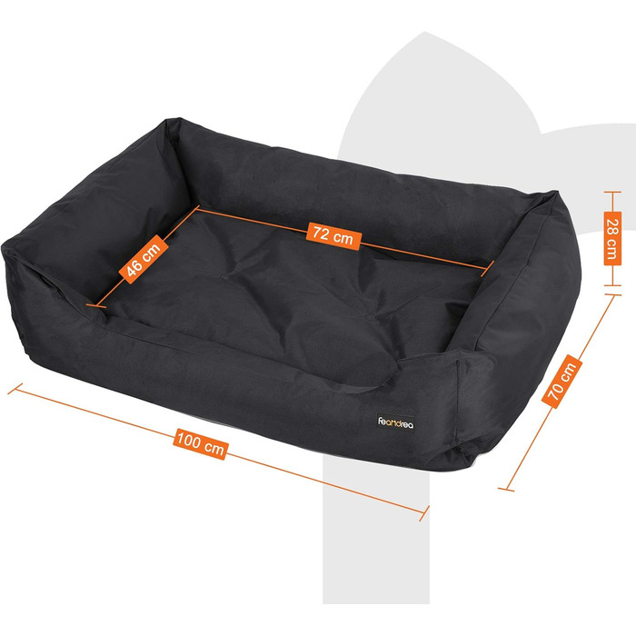Люкс ліжко для собак Feandrea XL, подушка для собак з оксфордської тканини, нековзке дно, 100x70 см