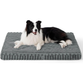 Ортопедичне ліжко для собак з ефектом пам'яті XXL, вологостійке, з неслизьким покриттям для вулиці. Знімний, пральний чохол. Ідеально для великих собак, лабрадорів та бульдогів