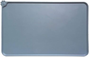 Силіконовий килимок для собак та котів, вологостійкий, неслизький, для мисок, корм для котів та собак, підняті краї, щоб запобігти розбризкуванню на підлогу (зелений) (сірий)