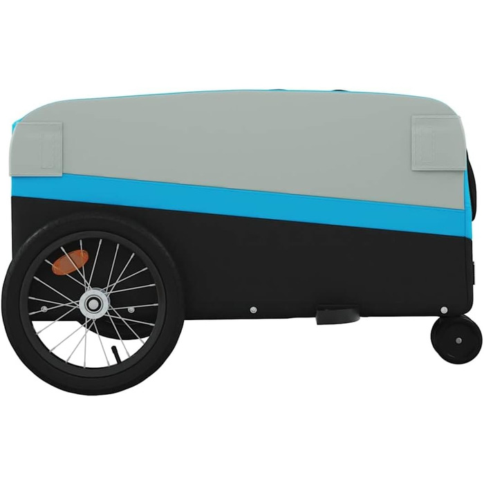 Дитячий/Транспортний причіп для собак, велосипедний причіп чорного та синього кольору, 45 кг, сталь, легкий у збиранні