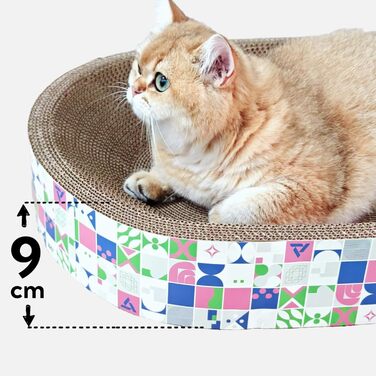 Кігтеточки для котів 2 шт. - овальні, 61 см, з лежаком, з картону, XXL (60x40x9 см)