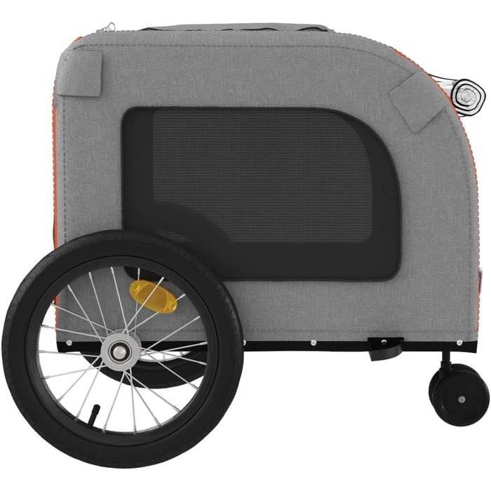 Причіп для велосипеда для собак, червоний та сірий, Oxford-тканина та метал, LH25839