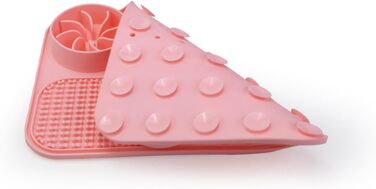 Повільний годівник для собак, лижуча килимок-пазл, годівниця для собак з присосками, килимок для лизання котів, рожевий колір A