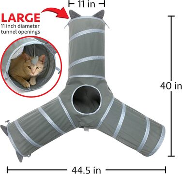 Ігровий тунель та лежак для котів Kitty City, тунель і іграшка для кошенят