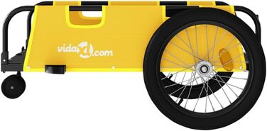 Причіп для велосипеда VidaXL, вантажний, жовтий, 135 x 68 x 37 см