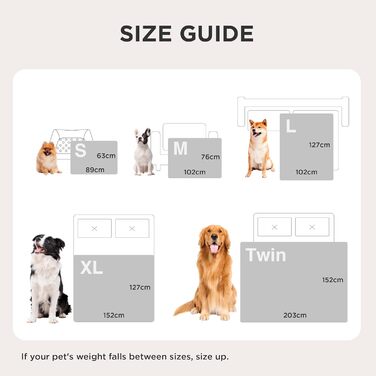 Водонепроникний коврик для собак BEDSURE - 127 x 152 см, миючий, для великих собак, м'який та пухнастий, захисний коврик на собаче ліжко, ковдра для собак, кремовий XL (127x152 см)