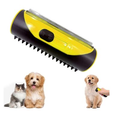 Гребінець для розплутування шерсті домашніх тварин (розплутувач шерсті) - для котів та собак, жовтий