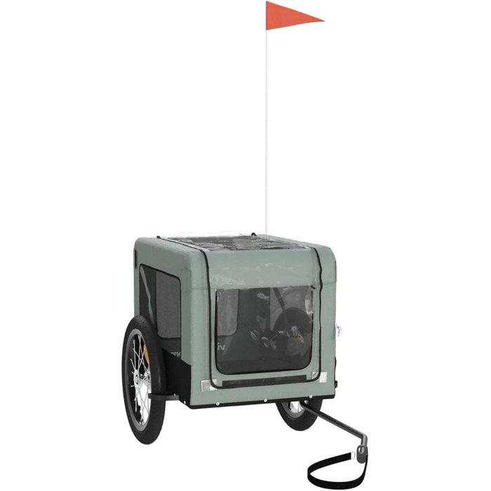 Кіянка для собак та котів з тканини Oxford, з ПВХ-дахом, 63x123x66 см, сіро-чорна модель 93916