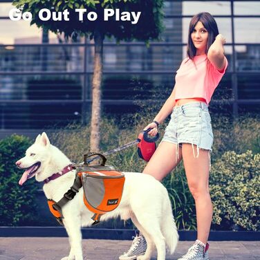 Шлейка для собак PETCUTE середнього та великого розміру, регульована, для прогулянок, тренувань, з відбиваючими елементами та ручкою (Помаранчевий, S)