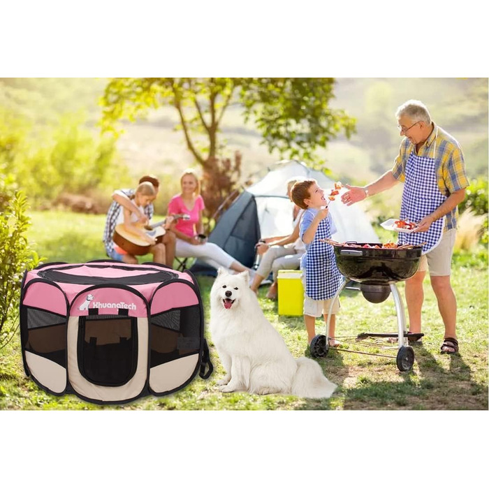 Клітка-манеж для собак та котів XianghuangTechnology, м'яка тканина, портативна, складана, для дому та вулиці