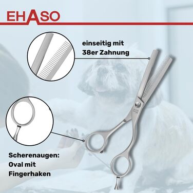 Ножиці моделювальні EHASO, 14 см, 38 зубців (односторонні)