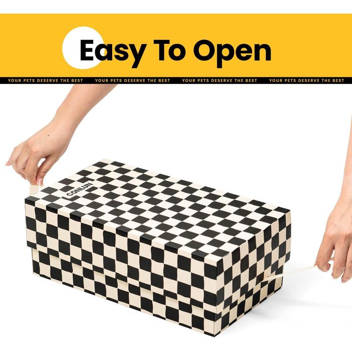 5-Piece Cat Scratch Box Set from Conlun: Large, Double-Sided Design, Interactive Openings, Durable Scratch Pad, Furniture Protector (White)