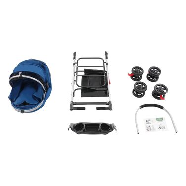 Візок для собак та котів Hundebuggy, складаний, 50 x 60 см, темно-синій