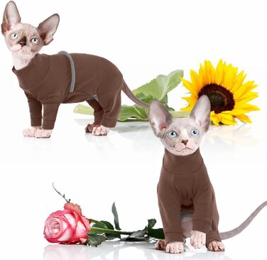Светр для котів Sphynx, м'який дихаючий костюм для котів з чотирма штанинами, одяг для Cornish Rex, Devon Rex, Peterbald
