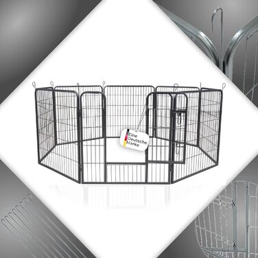 Клітка для цуценят Zoomundo, вольєр для тварин, огорожа для цуценят, 8-кутна, L