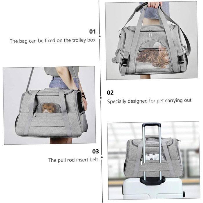 Трансформер для тварин ANDRESLAD: переноска для собак та котів з дихаючого оксфордського матеріалу