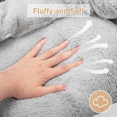 Крісло-гніздо для собак та котів середніх порід JOEJOY, 66x66x15 см, сірий колір, з подушкою, миється, зручне